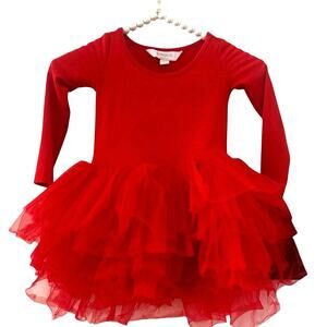 I love plum red tutu dress size 4 girls Chritmas dress holiday pictures wear